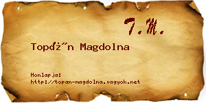 Topán Magdolna névjegykártya