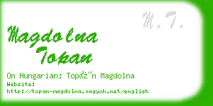 magdolna topan business card